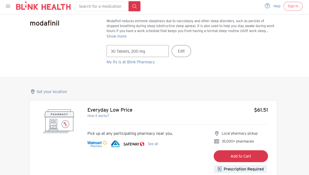 Buy Modafinil at Blink Health Online Pharmacy - Modafinil.org Buy Modafinil at Blink Health Online Pharmacy