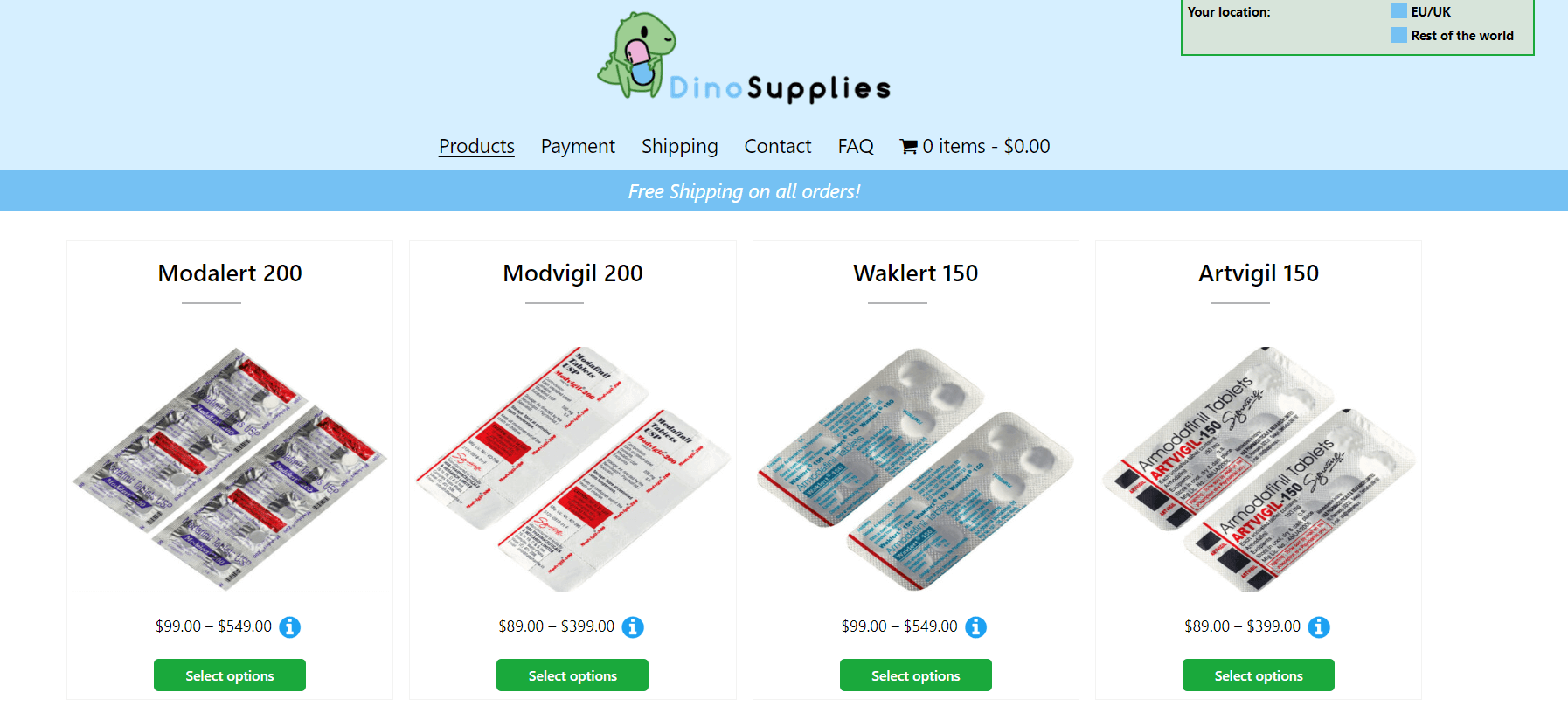 DinoSupplies Pharmacy - Modafinil.org DinoSupplies Pharmacy