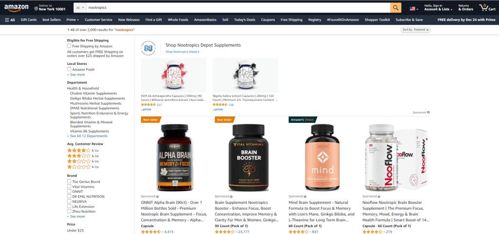 Nootropics on Amazon - Modafinil.org Nootropics on Amazon